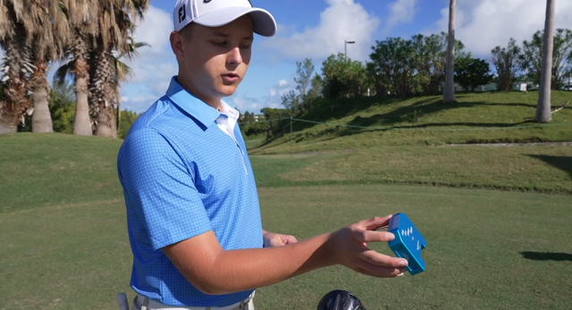 Der blaue Putter, den der 15-jährige Oliver Betschart bei seinem PGA TOUR-Debüt verwenden wird